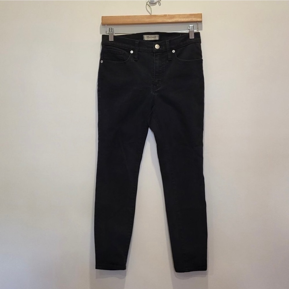 Madewell Black 9" Inch High Rise Skinny Jeans, Size 28 Petite, EUC